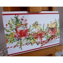 Weihnachtskarte Klappkarte mit wunderschönem Automotiv