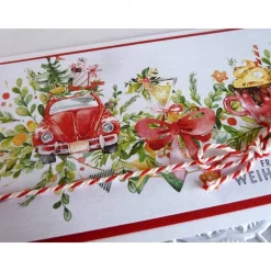 Weihnachtskarte Klappkarte mit wunderschönem Automotiv