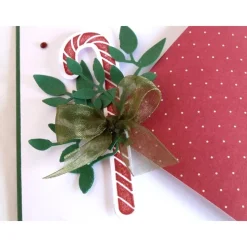 Weihnachtskarte, Klappkarte in weiß/rot/grün