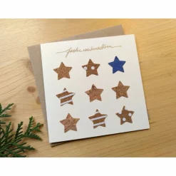 Weihnachtskarte "Korksterne"