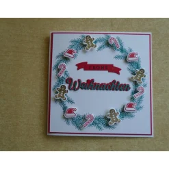 Weihnachtskarte Lebkuchenmann Zuckerstange Weihnachtspost Weihnachten Weihnachtsgrüsse Weihnachten