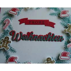 Weihnachtskarte Lebkuchenmann Zuckerstange Weihnachtspost Weihnachten Weihnachtsgrüsse Weihnachten