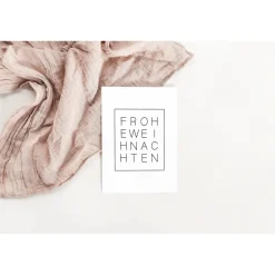 Weihnachtskarte minimalistisch Frohe Weihnachten A6 - weihnachtliche Grußkarte - Weihnachtskarte neutral - Postkarte Fro