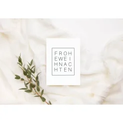 Weihnachtskarte minimalistisch Frohe Weihnachten A6 - weihnachtliche Grußkarte - Weihnachtskarte neutral - Postkarte Fro