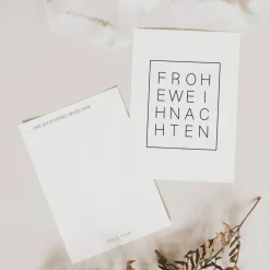 Weihnachtskarte minimalistisch Frohe Weihnachten A6 - weihnachtliche Grußkarte - Weihnachtskarte neutral - Postkarte Fro