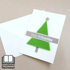 Weihnachtskarte mit Filz Tannenbaum
