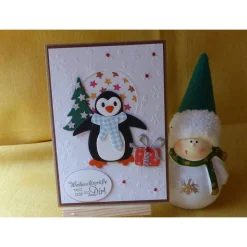 Weihnachtskarte mit  Pinguin,Weihnachtskarte,