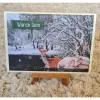 Weihnachtskarte mit Schneelandschaft , Hirsche , Winter Days