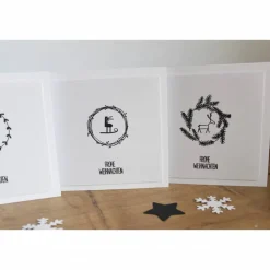 Weihnachtskarte oder 4er Set Weihnachtskarten "Hygge" aus der Manufaktur Karla