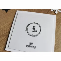 Weihnachtskarte oder 4er Set Weihnachtskarten 