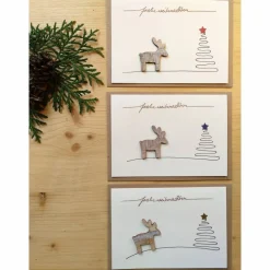Weihnachtskarte "Rentier im Wald"