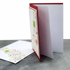 Weihnachtskarte Sterne rot