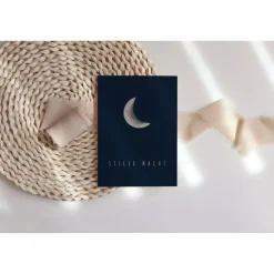 Weihnachtskarte Stille Nacht A6 weihnachtliche Grußkarte - Postkarte minimalitisch - Watercolor Illustration Weihnachtsk