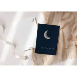 Weihnachtskarte Stille Nacht A6 weihnachtliche Grußkarte - Postkarte minimalitisch - Watercolor Illustration Weihnachtsk