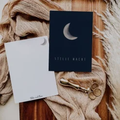 Weihnachtskarte Stille Nacht A6 weihnachtliche Grußkarte - Postkarte minimalitisch - Watercolor Illustration Weihnachtsk