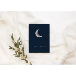 Weihnachtskarte Stille Nacht A6 weihnachtliche Grußkarte - Postkarte minimalitisch - Watercolor Illustration Weihnachtsk