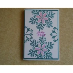 Weihnachtskarte Tannenzweig mit Zauberblume Weihnachtskarten Weihnachten Weihnachtsgrüsse Weihnachten Handgemacht