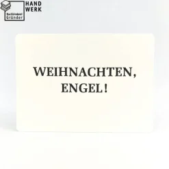 Weihnachtskarte, Weihnachten Engel, schwarze Prägung, handgefertigt, Postkarte