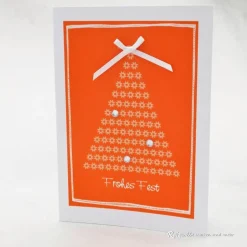 Weihnachtskarte Weihnachtsbaum orange