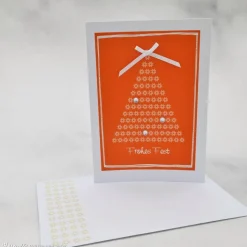 Weihnachtskarte Weihnachtsbaum orange