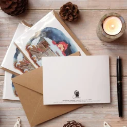 Weihnachtskarte 'Weihnachtssingen' mit Umschlag aus Kraftpapier | DinA6 Querformat | umweltfreundlich