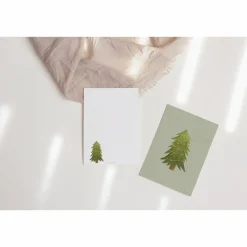 Weihnachtskarte Weihnachtsbaum A6 - weihnachtliche Grußkarte Tanne - Winterwald Weihnachtskarte - Grußkarte Weihnachtsen