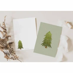 Weihnachtskarte Weihnachtsbaum A6 - weihnachtliche Grußkarte Tanne - Winterwald Weihnachtskarte - Grußkarte Weihnachtsen