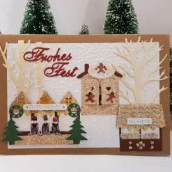 Weihnachtskarte Weihnachtsmarkt Lebkuchen Glühwein