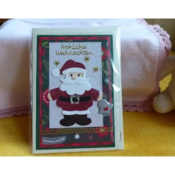 Weihnachtskarte Weihnachtsmann,handgefertigt