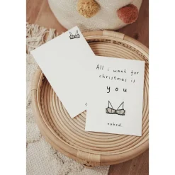 Weihnachtskarte witzig "All i want for Christmas is you - naked"  -  A6 Weihnachtskarte für den Partner witzig