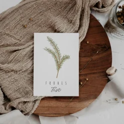 Weihnachtskarte Zweig A6 weihnachtliche Grußkarte - Tannenzweig Weihnachtskarte - Grußkarte besinnliche Weihnachtszeit -