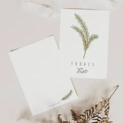 Weihnachtskarte Zweig A6 weihnachtliche Grußkarte - Tannenzweig Weihnachtskarte - Grußkarte besinnliche Weihnachtszeit -