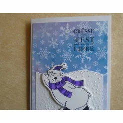 Weihnachtskarte,Eisbär,Weihnachtspost,Advent, Grußkarte,Karte,Glückwunschkarte,Weihnacht,