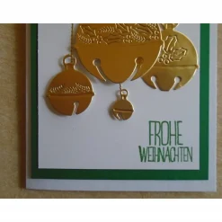 Weihnachtskarte,Glocken,Weihnachtspost,Advent,Grußkarte,Glückwunschkarte,Weihnacht,Grün,Handarbeit,