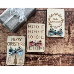 Weihnachtskarten aus Holz, Grußkarten