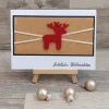 Weihnachtskarten mit rotem Rentier