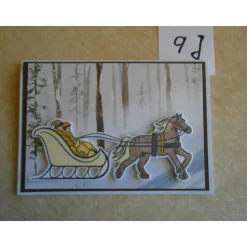 Weihnachtskarten  Schlittenfahrt Karte nach Wahl Weihnachtskarte