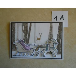 Weihnachtskarten  Schlittenfahrt Karte nach Wahl Weihnachtskarte