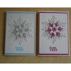 Weihnachtskarten  Schneeflocke Karte nach Wahl Weihnachtskarte Handgemacht Weihnachten