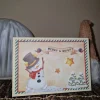 Weihnachtskarten Schneeman / Festliche Grußkarten / Merry Bright Weihnachten / Sternen-Weihnachtskarten / Weihnachten