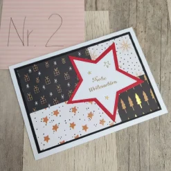 Weihnachtskarten schwarz weiß