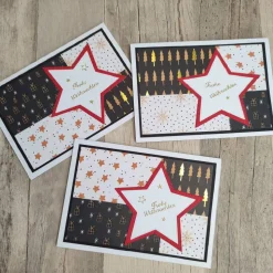 Weihnachtskarten schwarz weiß