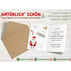 Weihnachtskarten Set Barn - 8 Postkarten, 4 Klappkarten mit Umschlag