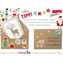 Weihnachtskarten Set Hygge - 8 Postkarten, 4 Klappkarten mit Umschlag