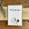 Weihnachtskarten Set mit 3 original Weihnachtlichen Karten im schlichten Design. Faltkarten mit Kuvert aus Kraftpapier.