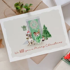 Weihnachtskarten Set *Woofy Christmas* / Aquarell Geschenkkarten für Weihnachten mit Hundemotiven