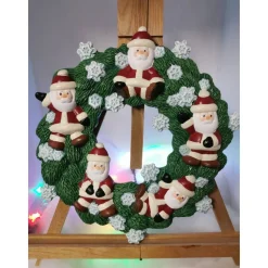 Weihnachtskranz aus Keramik