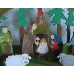 Weihnachtskrippe - Krippe aus Holz