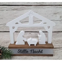 Weihnachtskrippe ~ Krippe zum dekorieren ~ Deko Weihnachten ~ Weihnachtsdeko zum beleuchten