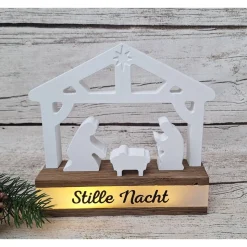 Weihnachtskrippe ~ Krippe zum dekorieren ~ Deko Weihnachten ~ Weihnachtsdeko zum beleuchten